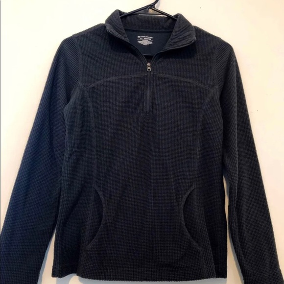 Charcoal Grey Fleece Workout Sweater - Picture 1 of 4